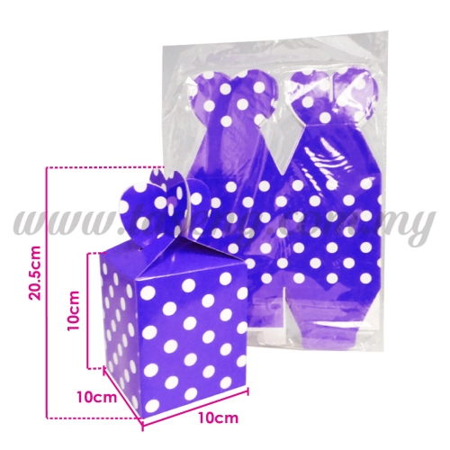 Gift Box Polka Dot - Purple 1pack *10pcs (BX-GB2-PP)