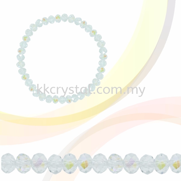 Crystal China, Donut 3mm, B68 Crystal AB Donut 03mm  Beads Kuala Lumpur (KL), Malaysia, Selangor, Klang, Kepong Wholesaler, Supplier, Supply, Supplies | K&K Crystal Sdn Bhd