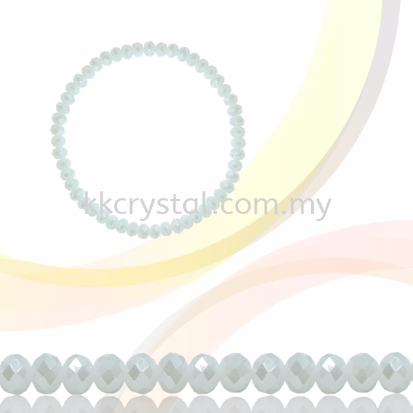 Crystal China, Donut 3mm, B70 White Opal AB Donut 03mm  Beads Kuala Lumpur (KL), Malaysia, Selangor, Klang, Kepong Wholesaler, Supplier, Supply, Supplies | K&K Crystal Sdn Bhd