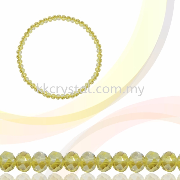 Crystal China, Donut 3mm, B62 Jonquil AB Donut 03mm  Beads Kuala Lumpur (KL), Malaysia, Selangor, Klang, Kepong Wholesaler, Supplier, Supply, Supplies | K&K Crystal Sdn Bhd