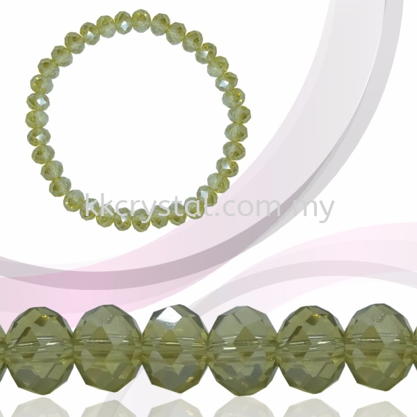 Crystal China, Donut 3mm, B66 Olivine AB Donut 03mm  Beads Kuala Lumpur (KL), Malaysia, Selangor, Klang, Kepong Wholesaler, Supplier, Supply, Supplies | K&K Crystal Sdn Bhd