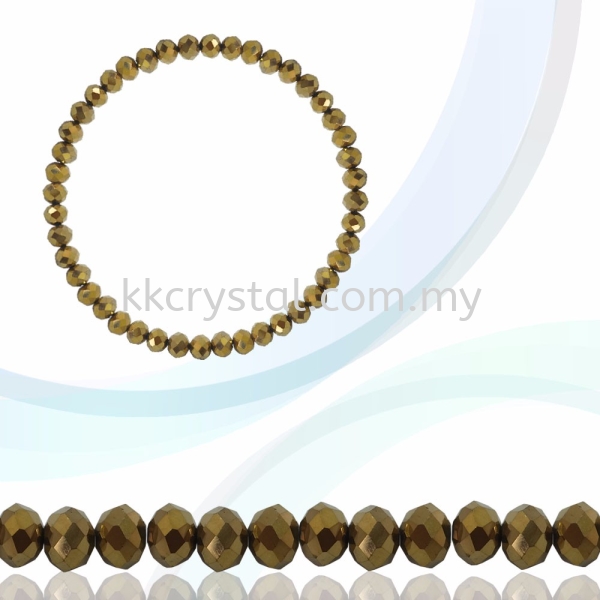 Crystal China, Donut 4mm, B77 Metalic Gold Donut 04mm Beads Kuala Lumpur (KL), Malaysia, Selangor, Klang, Kepong Wholesaler, Supplier, Supply, Supplies | K&K Crystal Sdn Bhd