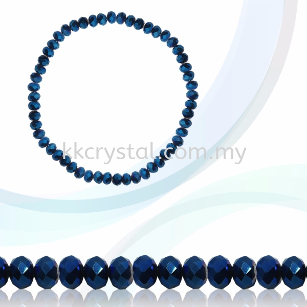 Crystal China, Donut 4mm, B82 Metalic Blue Donut 04mm Beads Kuala Lumpur (KL), Malaysia, Selangor, Klang, Kepong Wholesaler, Supplier, Supply, Supplies | K&K Crystal Sdn Bhd