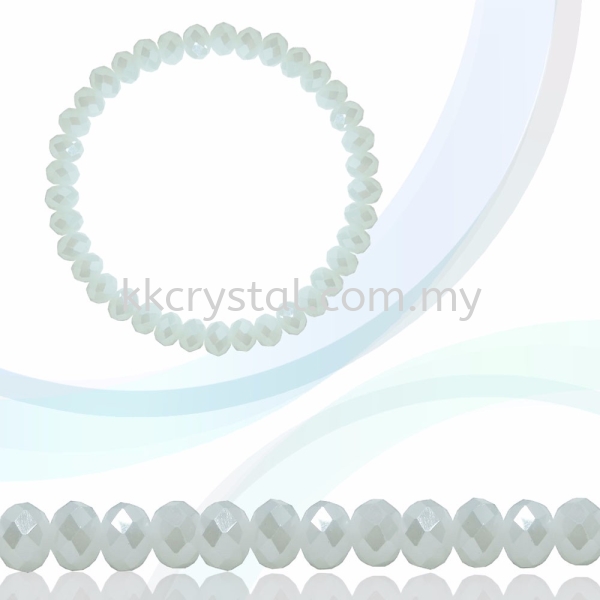 Crystal China, Donut 4mm, B70 White Opal AB Donut 04mm Beads Kuala Lumpur (KL), Malaysia, Selangor, Klang, Kepong Wholesaler, Supplier, Supply, Supplies | K&K Crystal Sdn Bhd