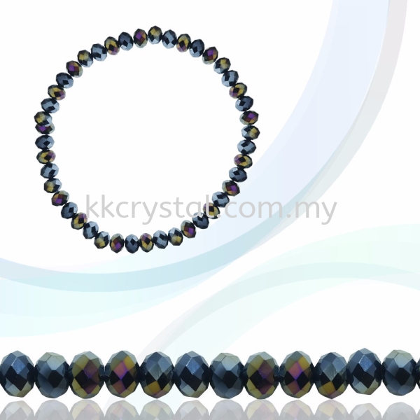 Crystal China, Donut 4mm, B44 Jet AB Donut 04mm Beads Kuala Lumpur (KL), Malaysia, Selangor, Klang, Kepong Wholesaler, Supplier, Supply, Supplies | K&K Crystal Sdn Bhd