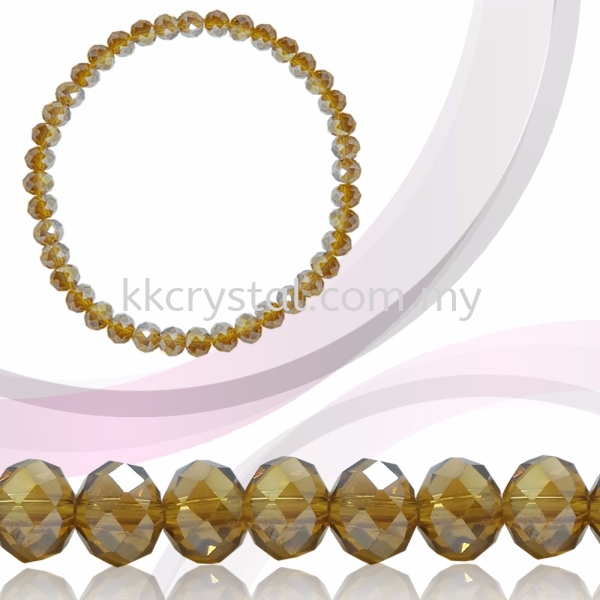 Crystal China, Donut 4mm, B63 Topaz AB Donut 04mm Beads Kuala Lumpur (KL), Malaysia, Selangor, Klang, Kepong Wholesaler, Supplier, Supply, Supplies | K&K Crystal Sdn Bhd
