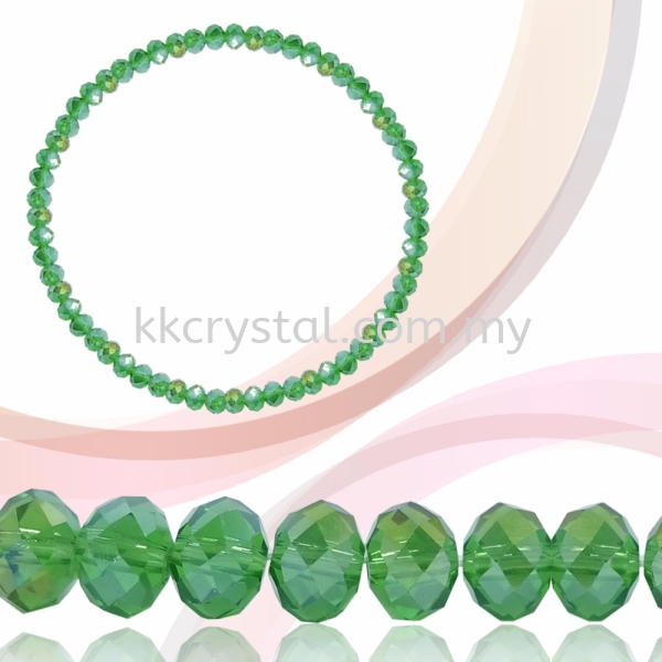 Crystal China, Donut 6mm, B55 Peridot AB Donut 06mm Beads Kuala Lumpur (KL), Malaysia, Selangor, Klang, Kepong Wholesaler, Supplier, Supply, Supplies | K&K Crystal Sdn Bhd