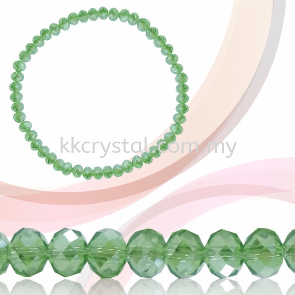 Crystal China, Donut 6mm, B54 Chrysolite AB Donut 06mm Beads Kuala Lumpur (KL), Malaysia, Selangor, Klang, Kepong Wholesaler, Supplier, Supply, Supplies | K&K Crystal Sdn Bhd