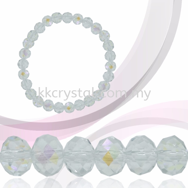 Crystal China, Donut 8mm, B68 Crystal AB Donut 08mm Beads Kuala Lumpur (KL), Malaysia, Selangor, Klang, Kepong Wholesaler, Supplier, Supply, Supplies | K&K Crystal Sdn Bhd