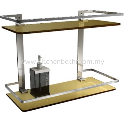 DOUBLE GLASS SHELF GSD428 / TR-BA-GS-01051-PL