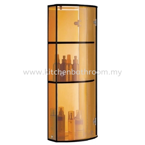 TRANSPARENCE BROWN TRIPLE GLASS CABINET FR-BA-MC-04800