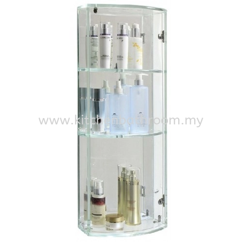 TRANSPARENCE WHITE TRIPLE GLASS CABINET FR-BA-MC-04799