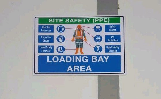 Ppe Sign N Safety For Loading Bay /rack Aluminum Holder/rack Numbering ...