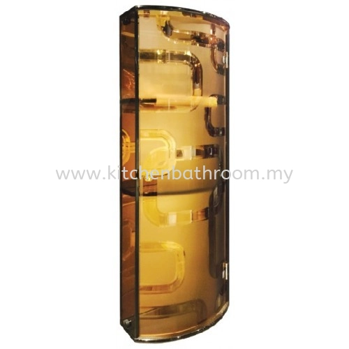 TRANSPARENCE BROWN TRIPLE TEMPERED GLASS CABINET TR-BA-MC-04802