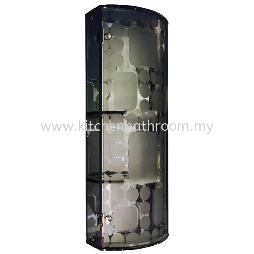 TRANSPARENCE WHITE TRIPLE TEMPERED GLASS CABINET TR-BA-MC-04803