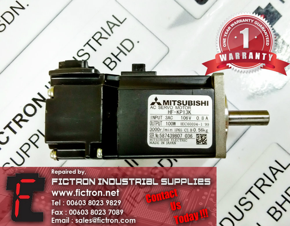 HF-KP13K HFKP13K MITSUBISHI AC SERVO MOTOR REPAIR SERVICE IN MALAYSIA 12 MONTHS WARRANTY