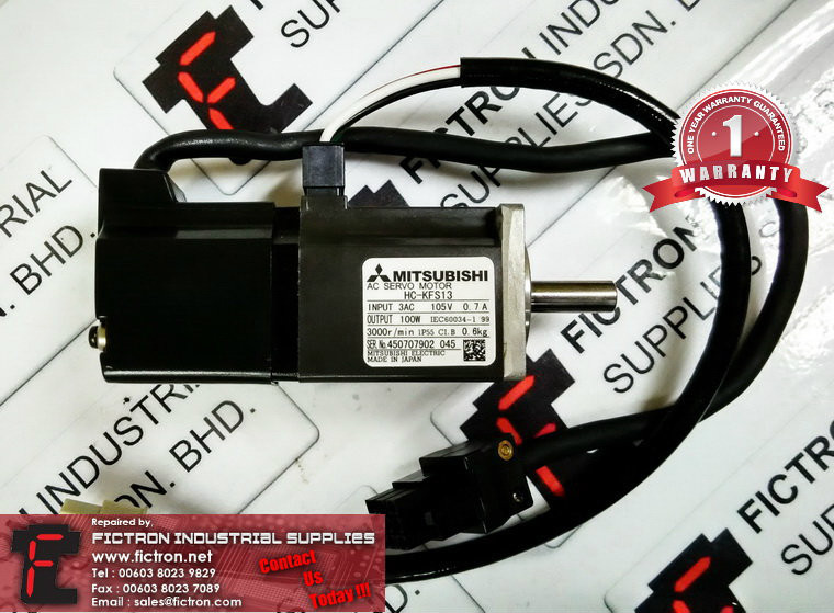 HC-KFS13 HCKFS13 MITSUBISHI AC SERVO MOTOR REPAIR SERVICE IN MALAYSIA 12 MONTHS WARRANTY
