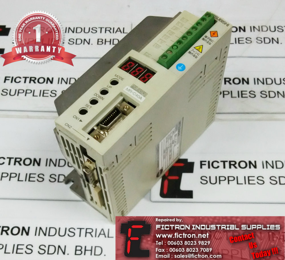 MR-C40A MRC40A MITSUBISHI AC SERVO DRIVE REPAIR SERVICE IN MALAYSIA 12 MONTHS WARRANTY