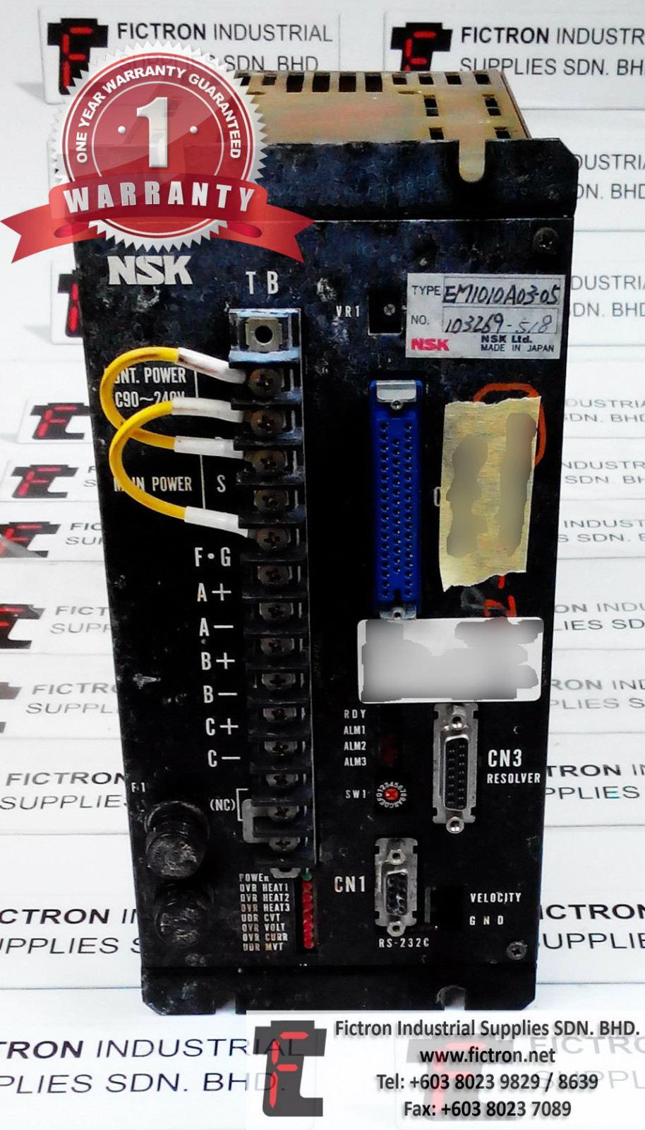 EM1010A03-05 EM1010A0305 NSK DRIVE REPAIR SERVICE IN MALAYSIA 12 MONTHS WARRANTY
