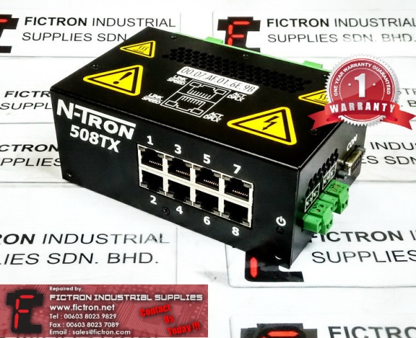 508TX-A 508TX RED LION N-TRON INDUSTRIAL ETHERNET SWITCH REPAIR SERVICE IN MALAYSIA 12 MONTHS WARRANTY N-TRON REPAIR Selangor, Malaysia, Penang, Kuala Lumpur (KL), Subang Jaya, Singapore Supplier, Suppliers, Supply, Supplies | Fictron Industrial Supplies Sdn Bhd