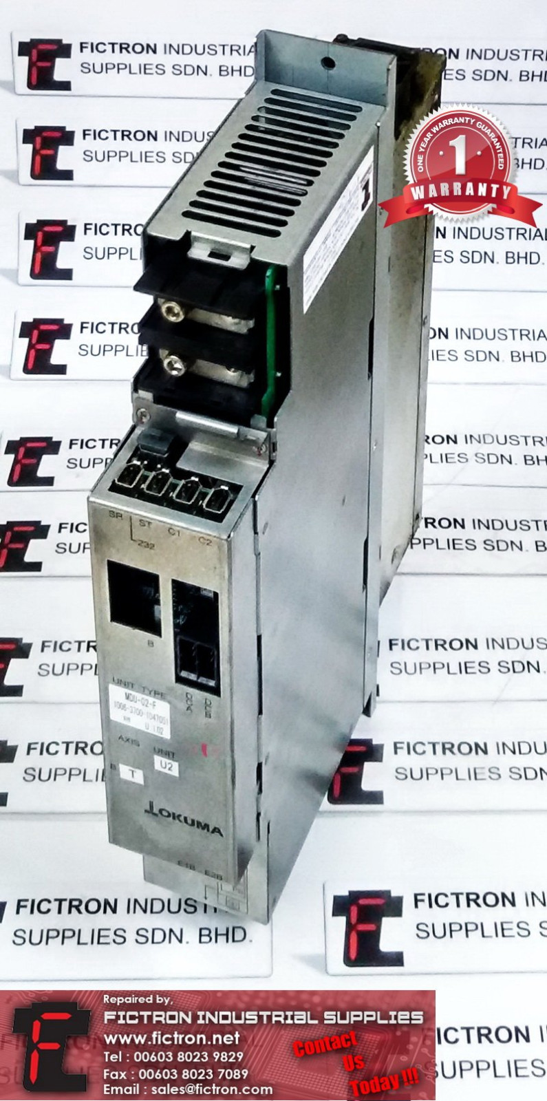 MDU-02-F MDU02F OKUMA SERVO AXIS UNIT REPAIR SERVIE IN MALAYSIA 12 MONTHS WARRANTY