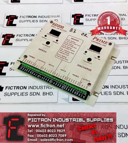 SD200 PRIME CONTROLS SHELL DETECTOR CONTROLLER REPAIR SERVICE IN MALAYSIA 12 MONTHS WARRANTY PRIME CONTROLS REPAIR Selangor, Malaysia, Penang, Kuala Lumpur (KL), Subang Jaya, Singapore Supplier, Suppliers, Supply, Supplies | Fictron Industrial Supplies Sdn Bhd