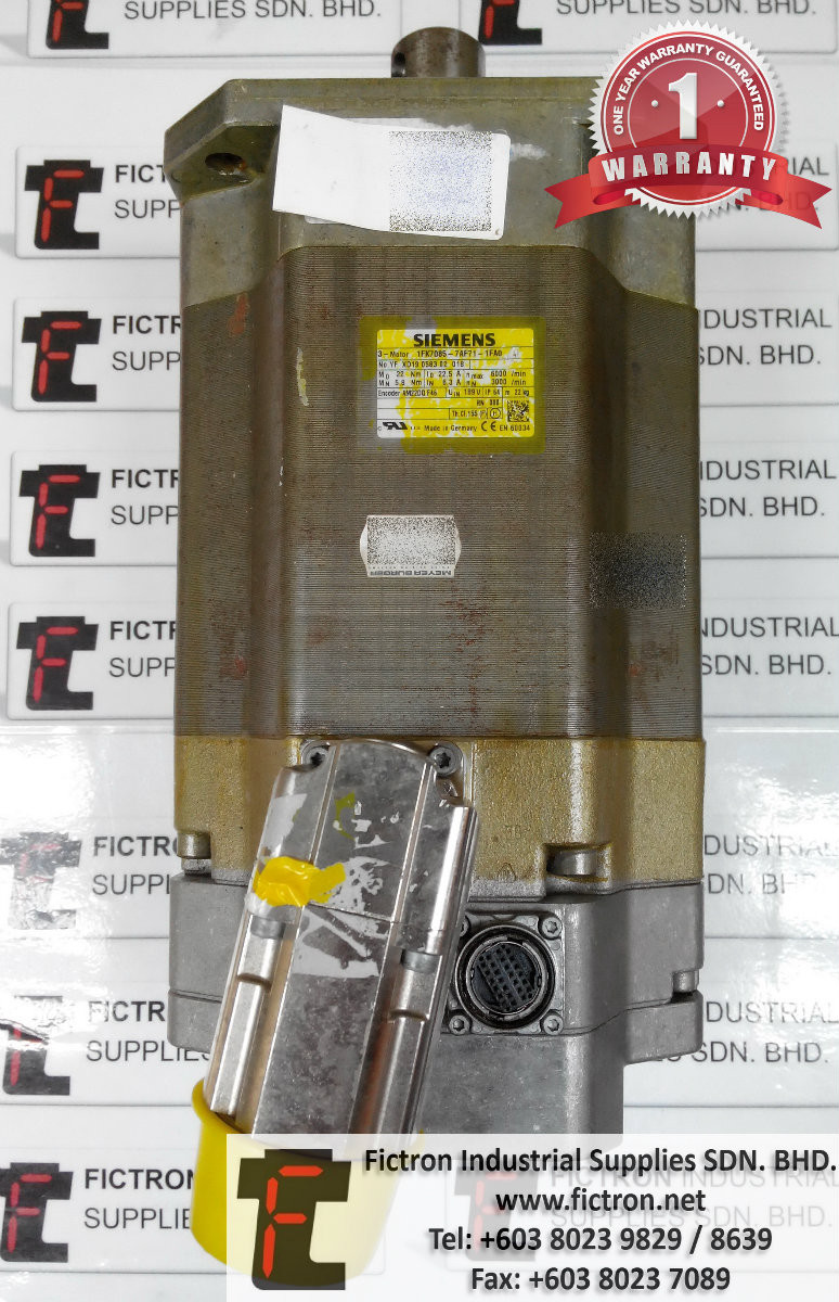 1FK7085-7AF71-1FA0 1FK70857AF711FA0 SIEMENS AC SERVO MOTOR REPAIR SERVICE IN MALAYSIA 12 MONTHS WARRANTY