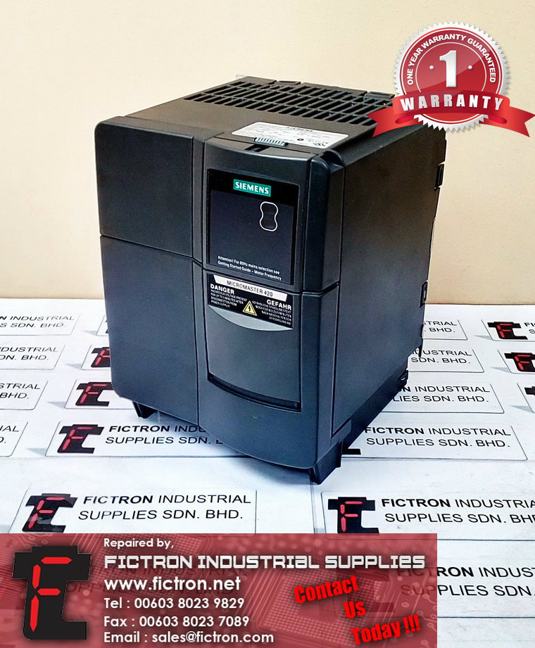 6SE6420-2UD27-5CA1 6SE64202UD275CA1 SIEMENS MICROMASTER REPAIR SERVICE IN MALAYSIA 12 MONTHS WARRANTY