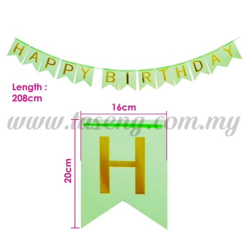 Banner Happy Birthday * Mint Green (P-BN-80193)