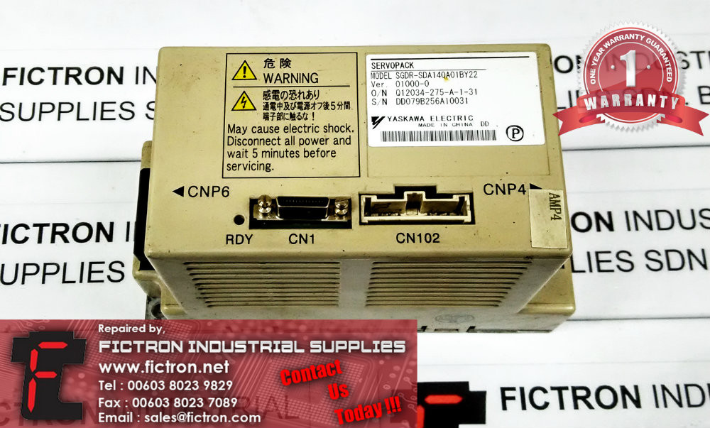 SGD4-SDA140A01BY22 SGD4SDA140A01BY22 YASKAWA AC SERVO DRIVE REPAIR SERVICE IN MALAYSIA SINGAPORE INDONESIA 12 MONTHS WARRANTY