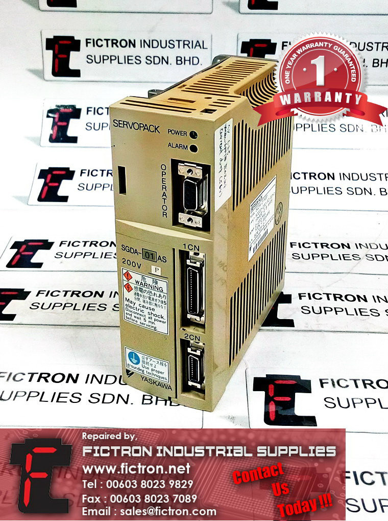 SGDA-01ASP SGDA01ASP YASKAWA SERVOPACK AC SERVO DRIVE REPAIR SERVICE IN MALAYSIA SINGAPORE INDONESIA 12 MONTHS WARRANTY
