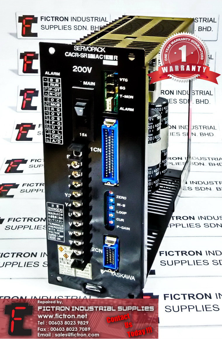 CACR-SR03AC1KR CACRSR03AC1KR YASKAWA AC SERVO DRIVE REPAIR SERVICE IN MALAYSIA SINGAPORE INDONESIA 12 MONTHS WARRANTY