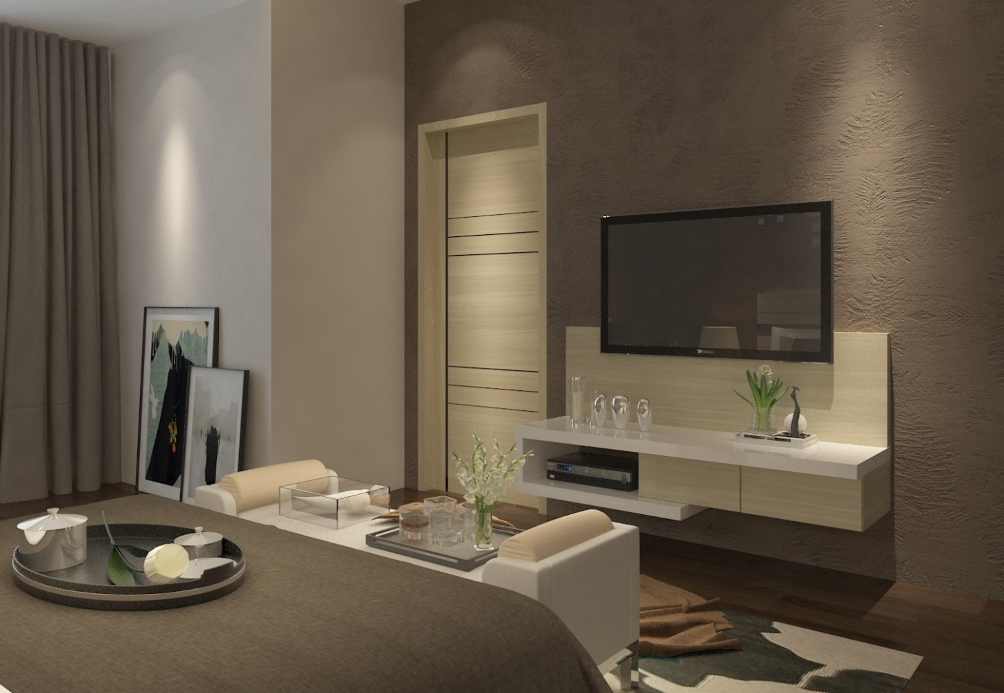 Bedroom TV Cabinet Design