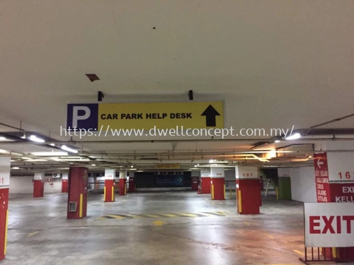 BASEMENT CAR PARK DIRECTION SIGNBOARD AT BANDAR PUTERI PUCHONG, TAMAN MIDAH, CHERAS, SUNGAI LONG