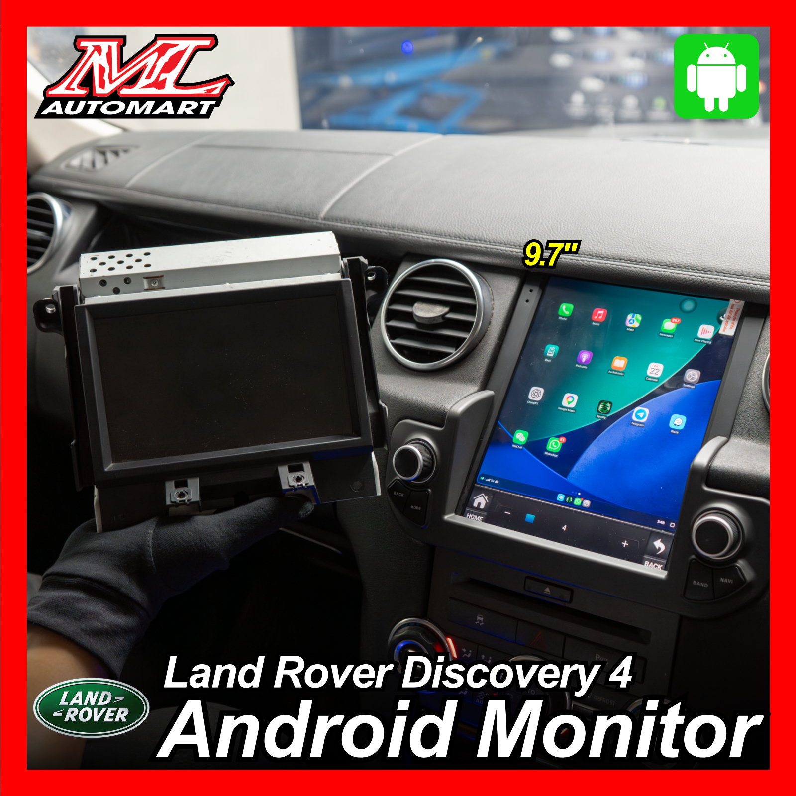 Land Rover Discovery 4 Android Monitor (9.7" Vertical Screen)