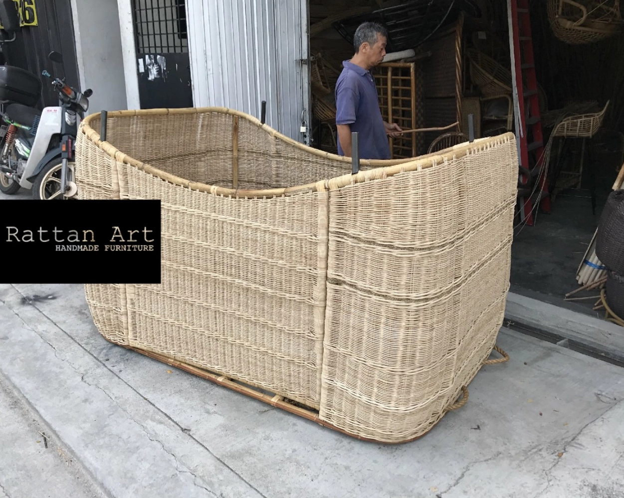 Custom Made Hot Air Ballon Rattan Basket