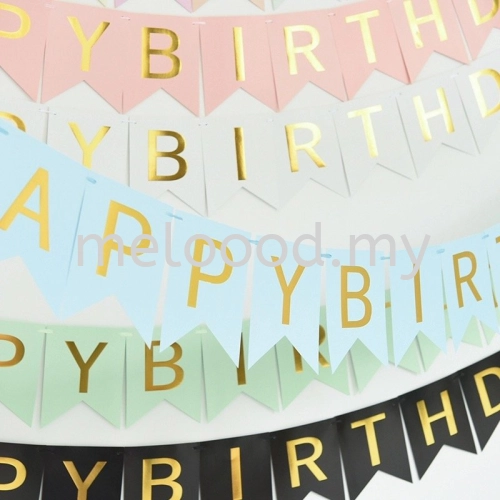 Happy Birthday Banner Foiled