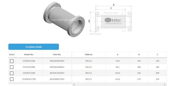 CF Compressible Bellows Connections - One Flange rotatable Compressible Bellows HTC Hydroformend Vacuum Bellows Kuala Lumpur (KL), Malaysia, Selangor, Sri Petaling Distributor, Supplier, Supply, Supplies | Glovac Sdn Bhd