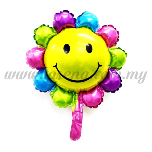 [Cartoon] Mini Foil Balloon *Smiley Flower (FB-S-164)