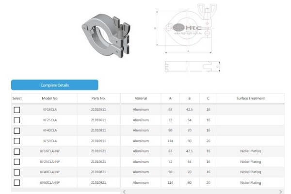 KF Clamp KF Clamps Series HTC Vacuum Clamps Kuala Lumpur (KL), Malaysia, Selangor, Sri Petaling Distributor, Supplier, Supply, Supplies | Glovac Sdn Bhd