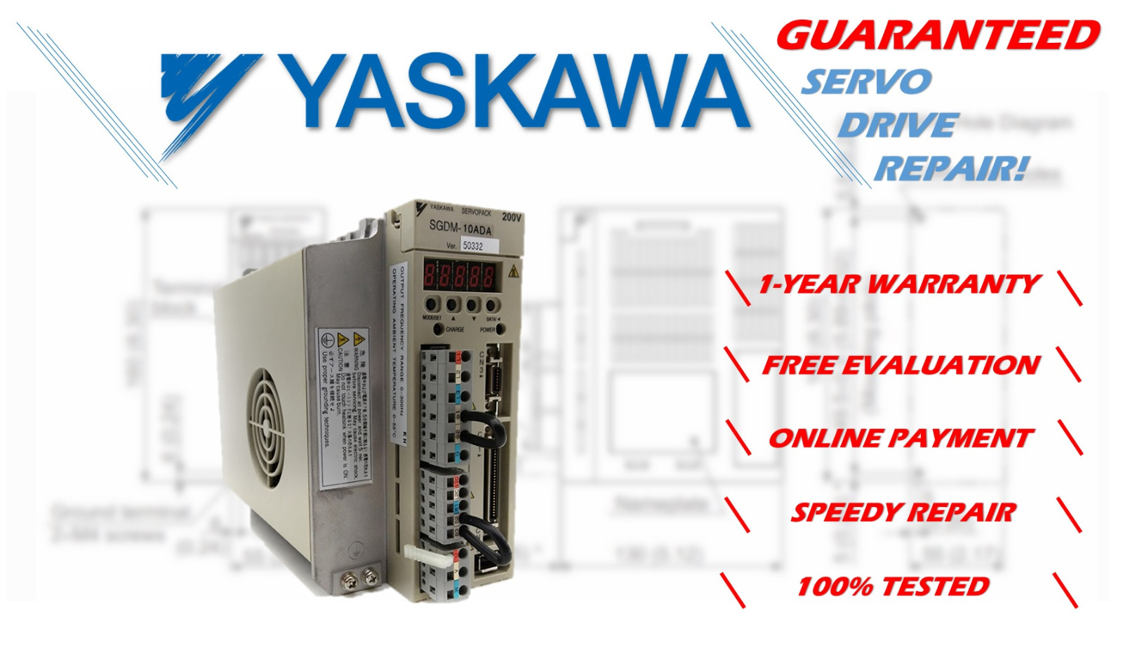 SGMSV-70A SGMSV70A YASKAWA SIGMA AC SERVO DRIVE REPAIR SERVICE IN MALAYSIA 12 MONTHS WARRANTY