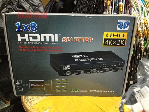 HDMI Splitter 1x8 4K (Grey)