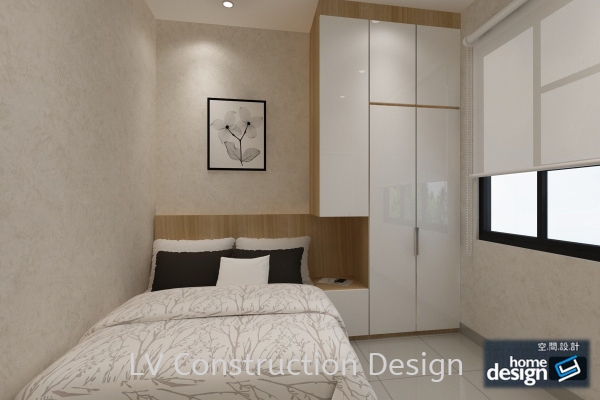  Bedroom Bedroom 3D Design Johor Bahru (JB), Malaysia Design | LV Construction Design Sdn Bhd