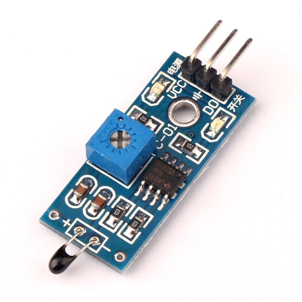 NTC Themistor Module LM393 (Temperature up to 80 Degree Celsius),MOD-TS Sensor  Modules Hobby / Education