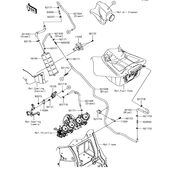 FUEL EVAPORATIVE SYSTEM(CA) Ninja ZX-14R ABS 2017 Parts Diagrams KAWASAKI PARTS Kuala Lumpur (KL), Malaysia, Selangor Dealer, Supplier, Supply, Supplies | MotorSim Sdn Bhd