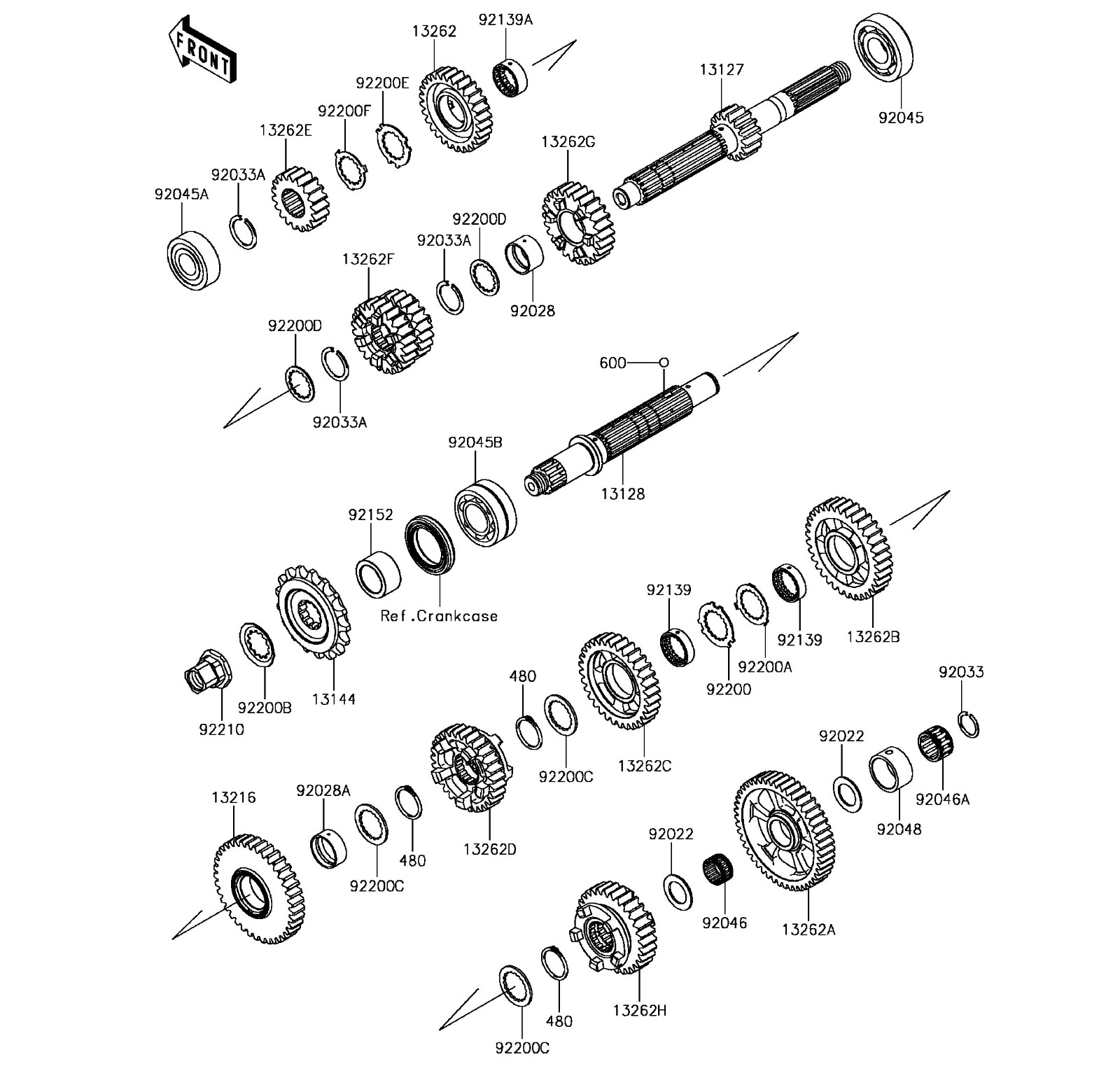 TRANSMISSION Ninja ZX-14R ABS 2017 Parts Diagrams KAWASAKI PARTS 