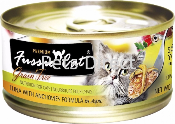 Fussie Cat Tuna With Anchovies Formula In Aspic 80g Fussie Cat Premium Cat Canned Food Selangor, Malaysia, Kuala Lumpur (KL), Klang, Subang Jaya, Shah Alam Supplier, Suppliers, Supply, Supplies | Pets Direct