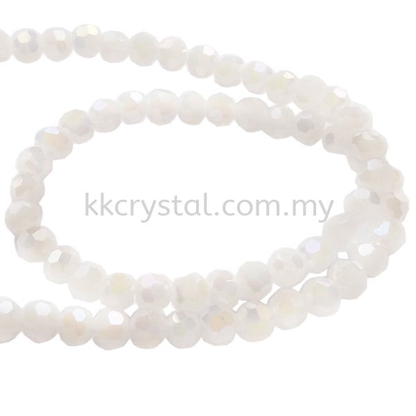 Crystal China, 4mm Round, B70 White Opal AB Round 04mm Beads Kuala Lumpur (KL), Malaysia, Selangor, Klang, Kepong Wholesaler, Supplier, Supply, Supplies | K&K Crystal Sdn Bhd