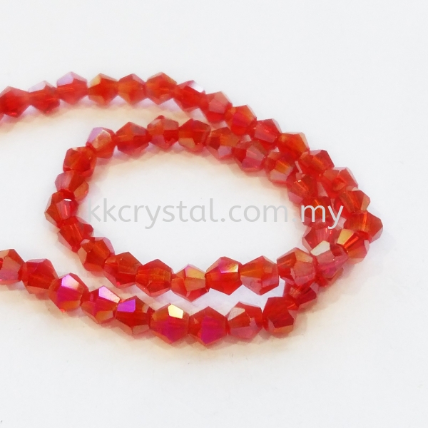 Crystal China, 4mm Bicone, B45 Light Siam AB Bicone 04mm Beads Kuala Lumpur (KL), Malaysia, Selangor, Klang, Kepong Wholesaler, Supplier, Supply, Supplies | K&K Crystal Sdn Bhd