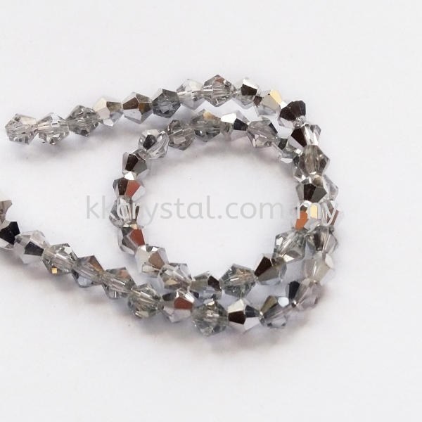 Crystal China, 4mm Bicone, B75 Half Silver Bicone 04mm Beads Kuala Lumpur (KL), Malaysia, Selangor, Klang, Kepong Wholesaler, Supplier, Supply, Supplies | K&K Crystal Sdn Bhd